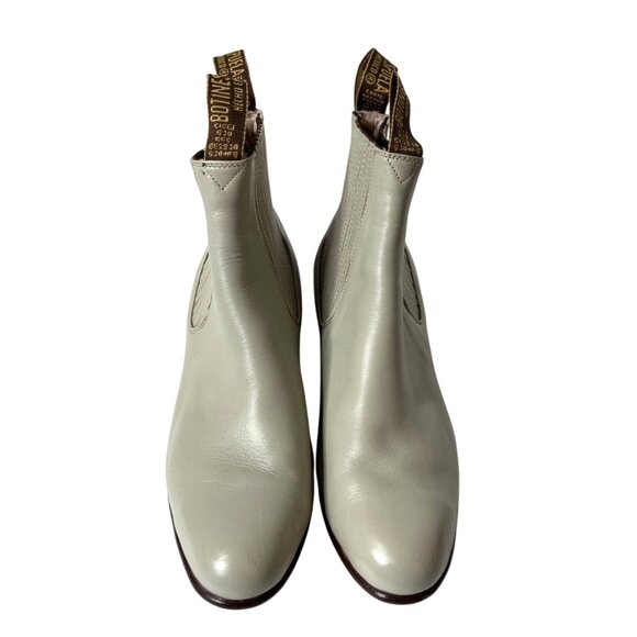 Lara La Espuela Botines Stone Leather Ankle Boots Men Size 8.5 Mexican Cowboy - Picture 2 of 16